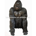 China manufacture directly supplied garden decoration animal sculpture bronze gorilla sculpture for outdoor zoo park